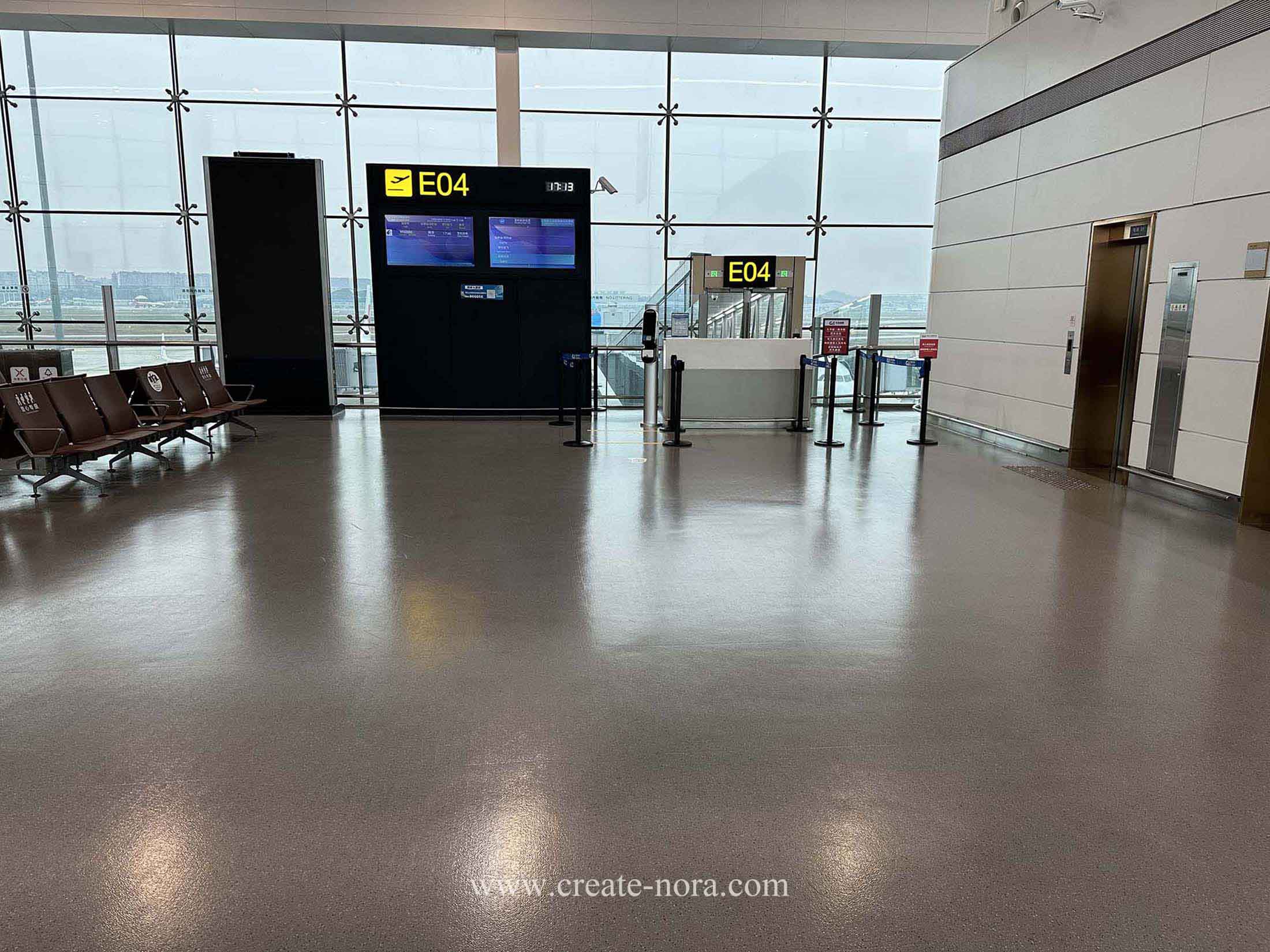 photo of nora rubber flooring in Chongqing Jiangbei Airport T3 4